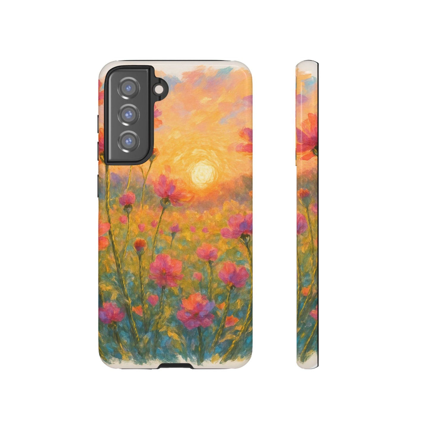 Sunset Petalwave - Floral Sunset Tough Case