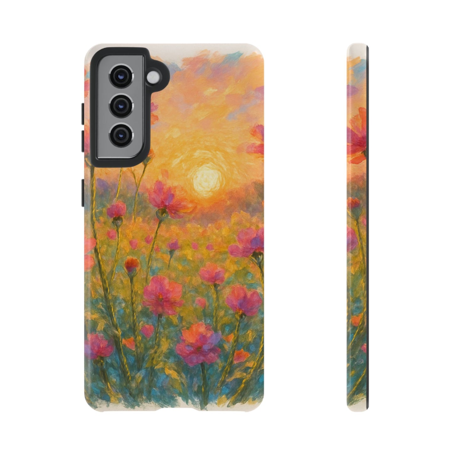 Sunset Petalwave - Floral Sunset Tough Case