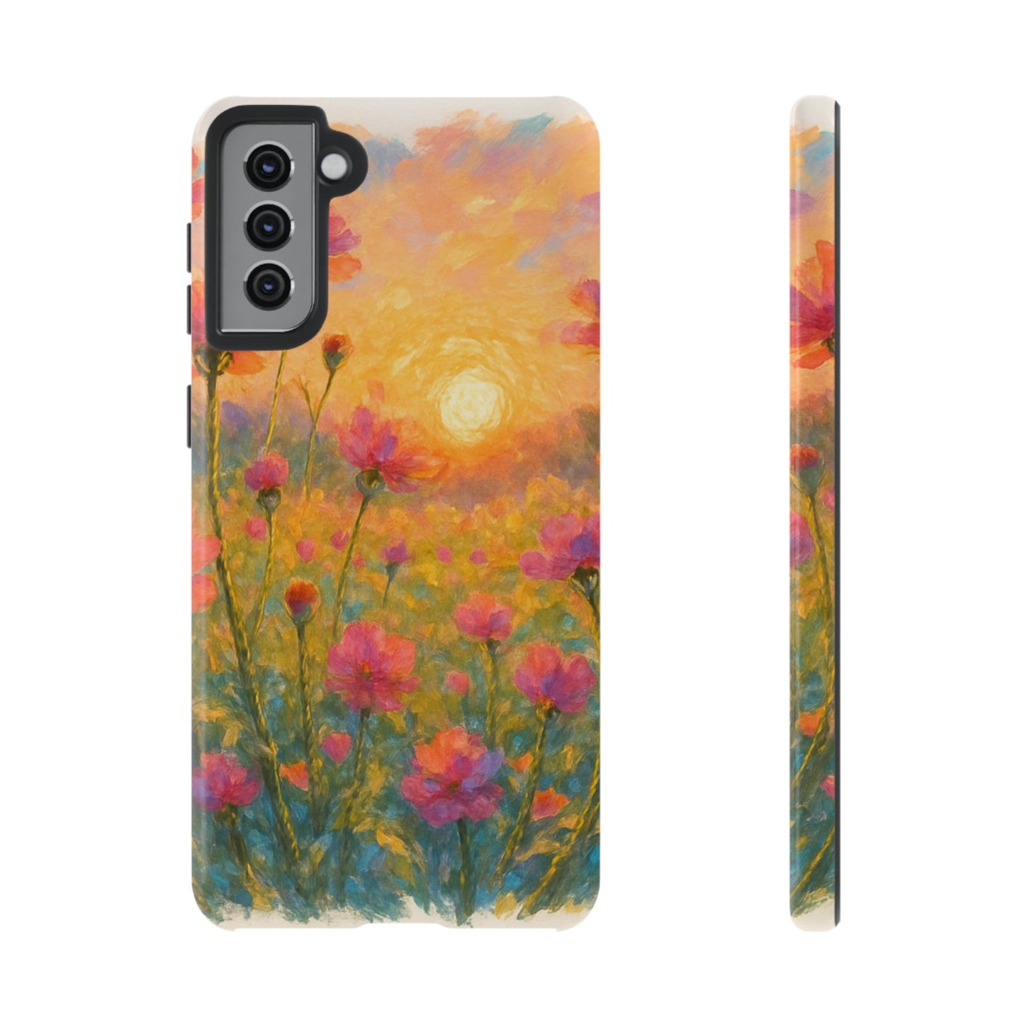 Sunset Petalwave - Floral Sunset Tough Case