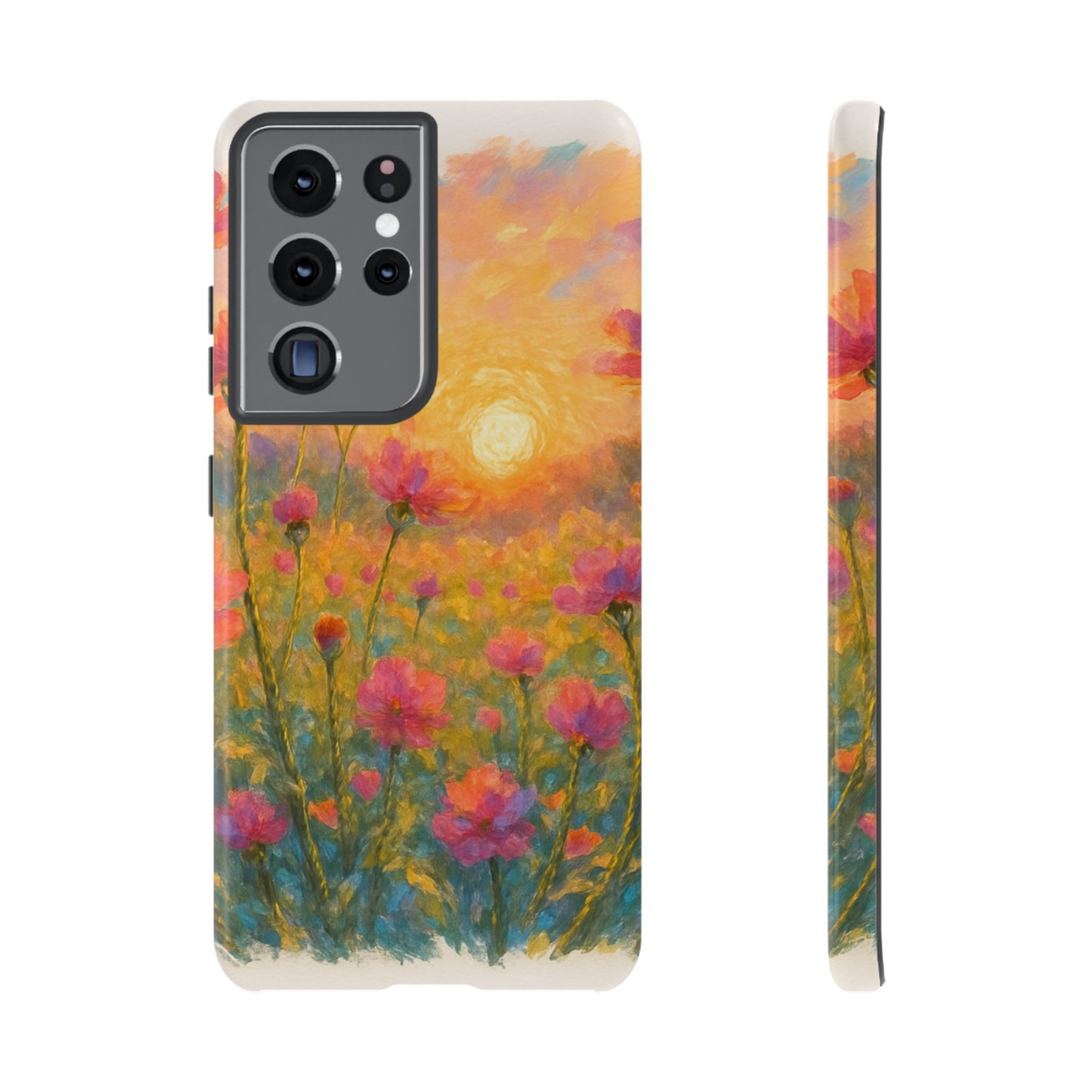 Sunset Petalwave - Floral Sunset Tough Case