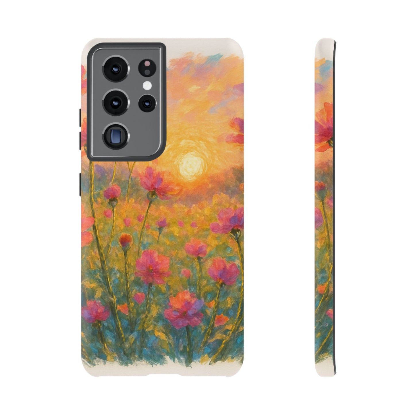 Sunset Petalwave - Floral Sunset Tough Case