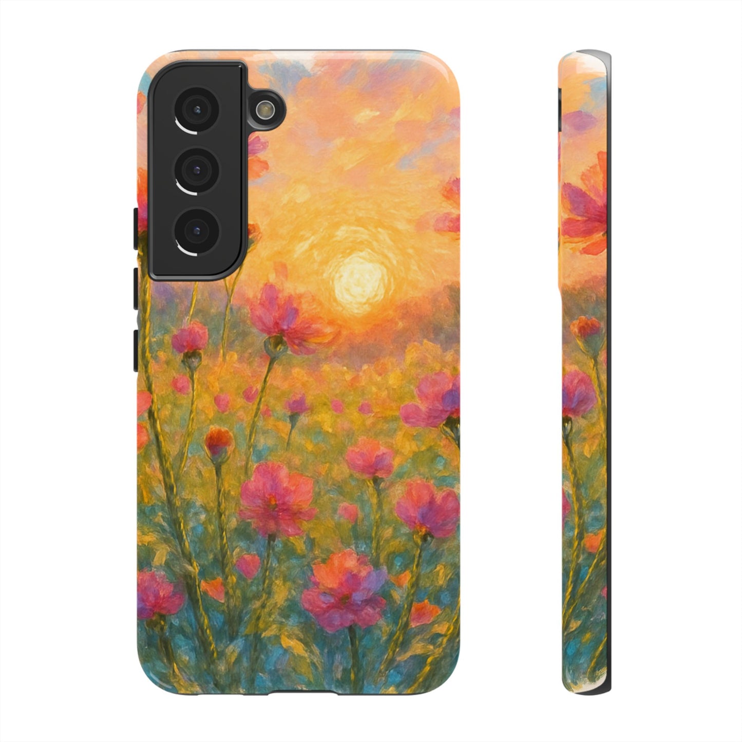 Sunset Petalwave - Floral Sunset Tough Case