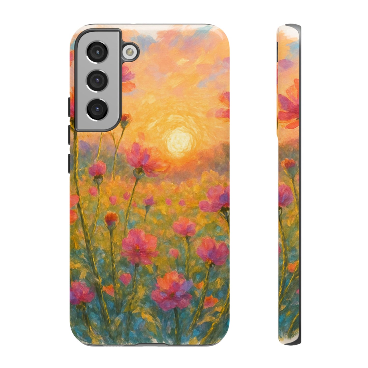 Sunset Petalwave - Floral Sunset Tough Case