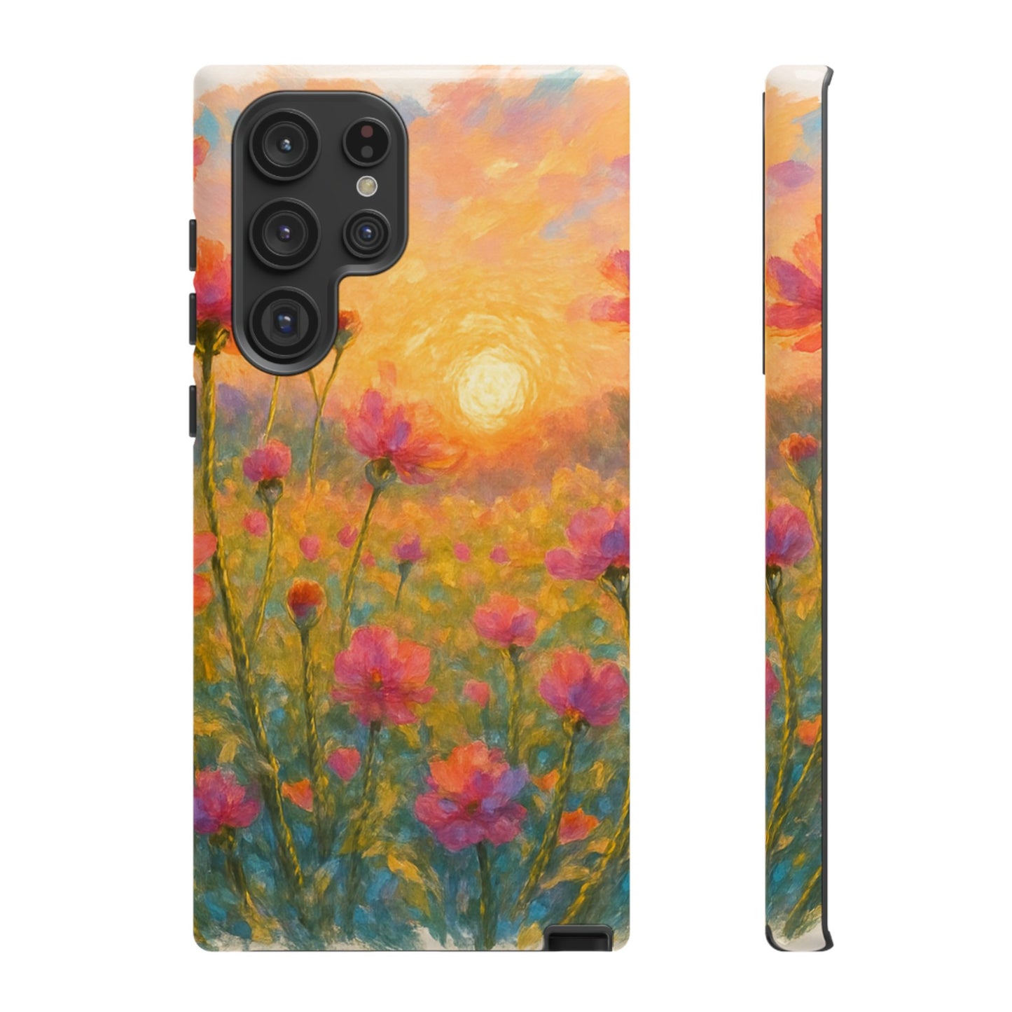 Sunset Petalwave - Floral Sunset Tough Case