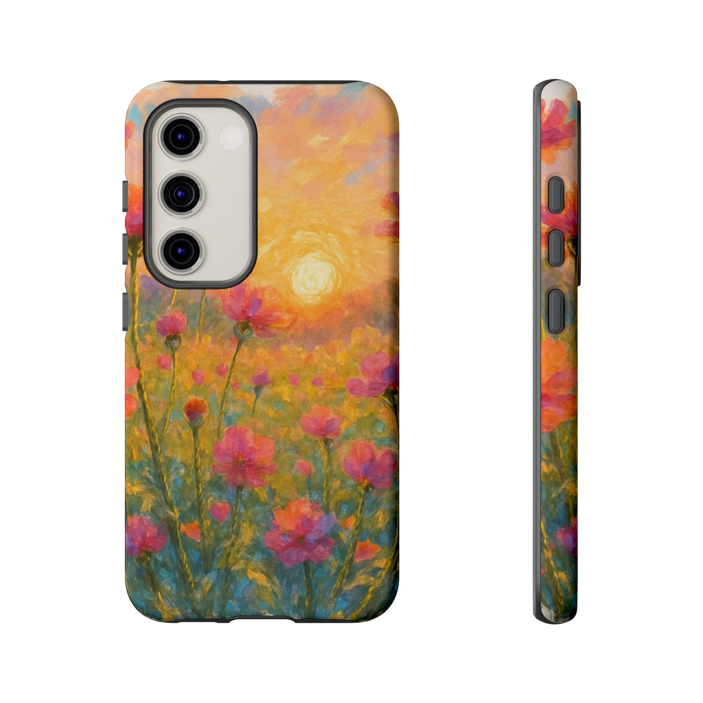 Sunset Petalwave - Floral Sunset Tough Case