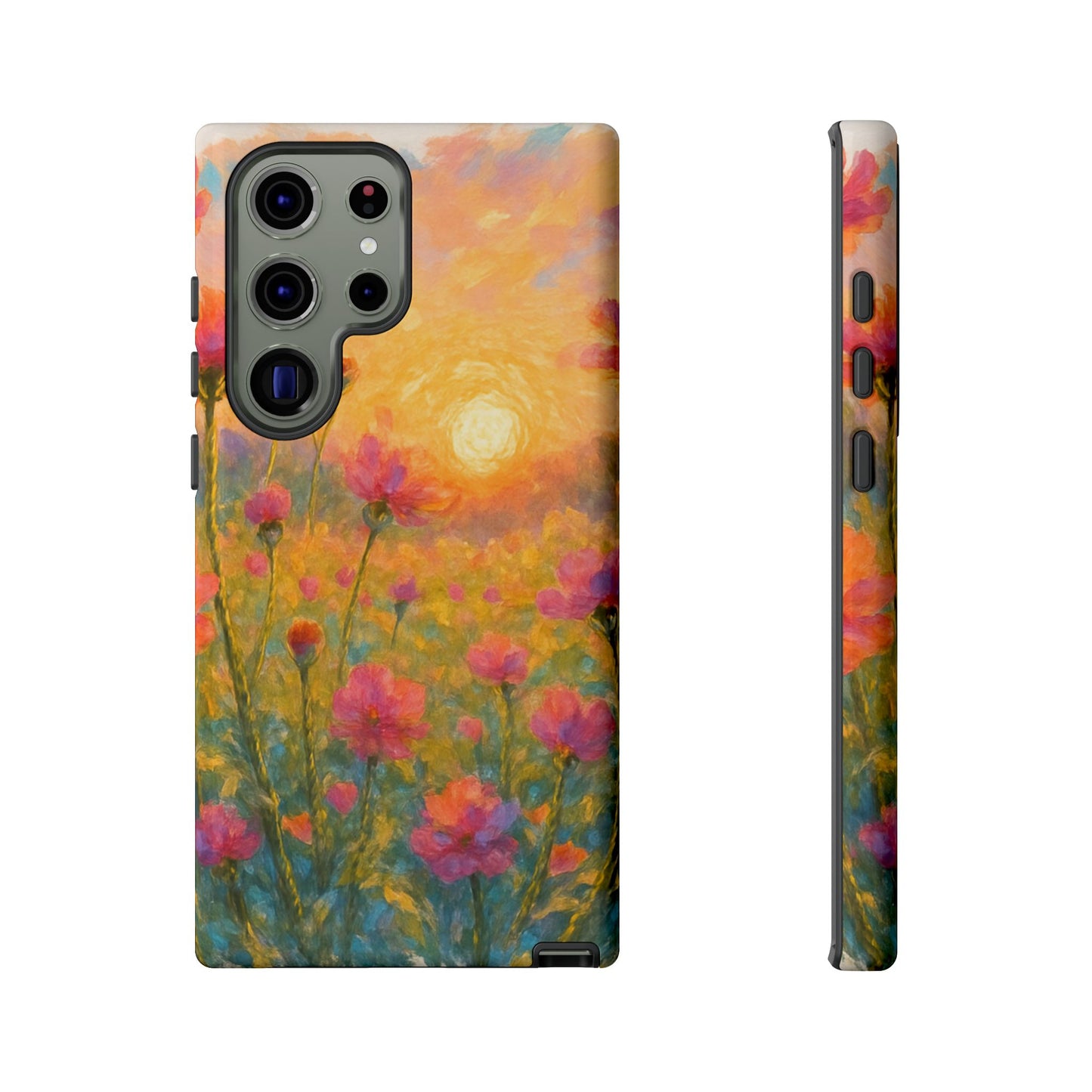 Sunset Petalwave - Floral Sunset Tough Case