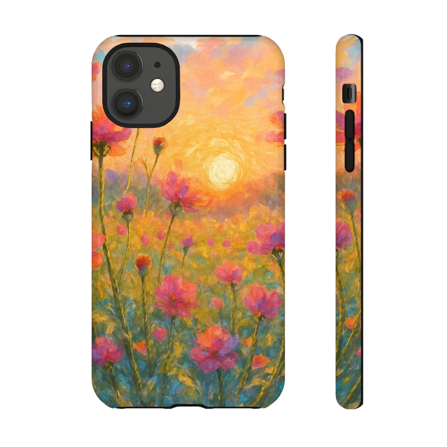 Sunset Petalwave - Floral Sunset Tough Case