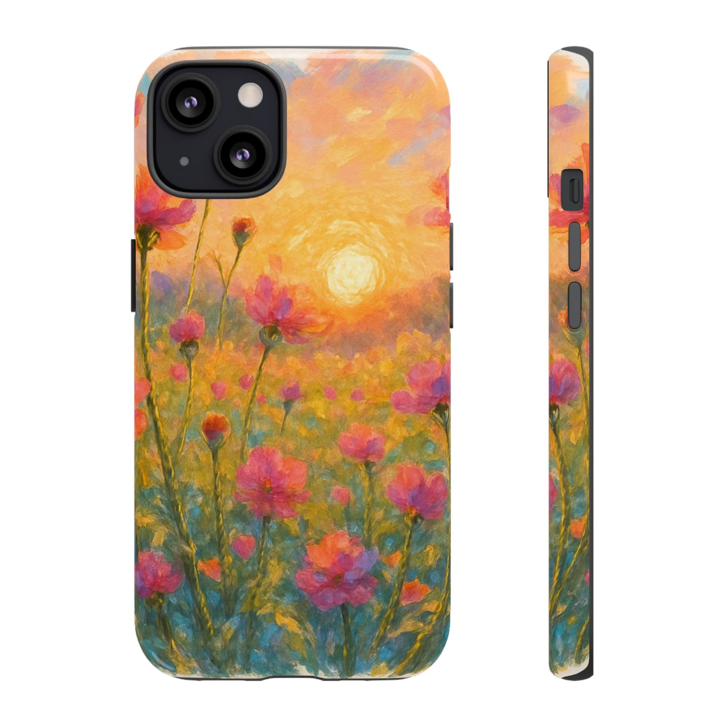 Sunset Petalwave - Floral Sunset Tough Case