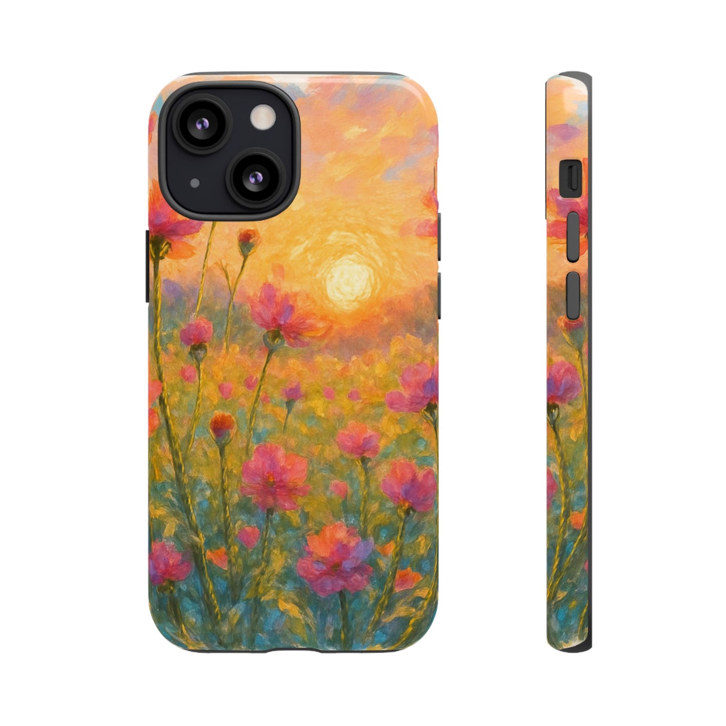 Sunset Petalwave - Floral Sunset Tough Case