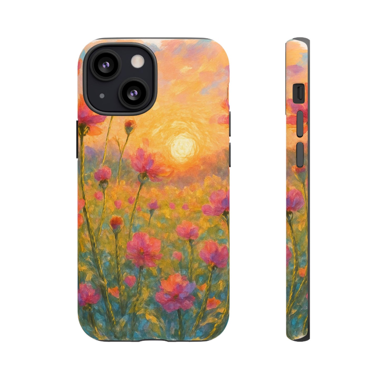 Sunset Petalwave - Floral Sunset Tough Case