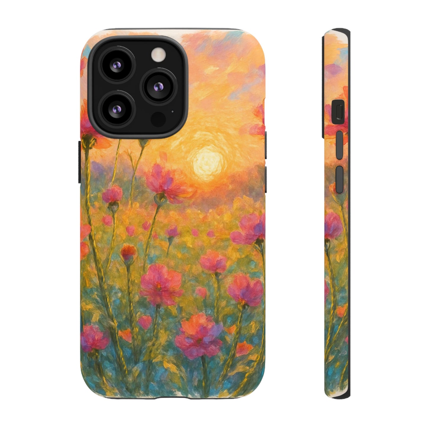 Sunset Petalwave - Floral Sunset Tough Case