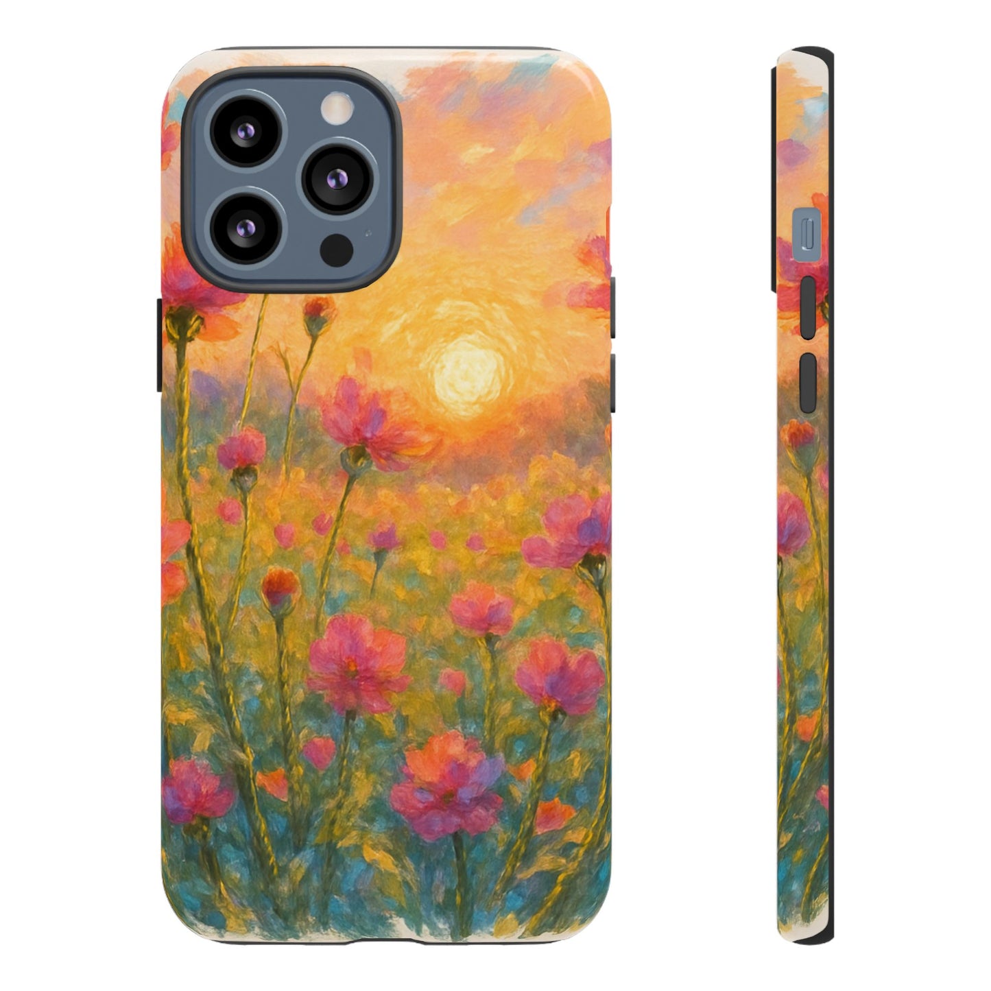 Sunset Petalwave - Floral Sunset Tough Case