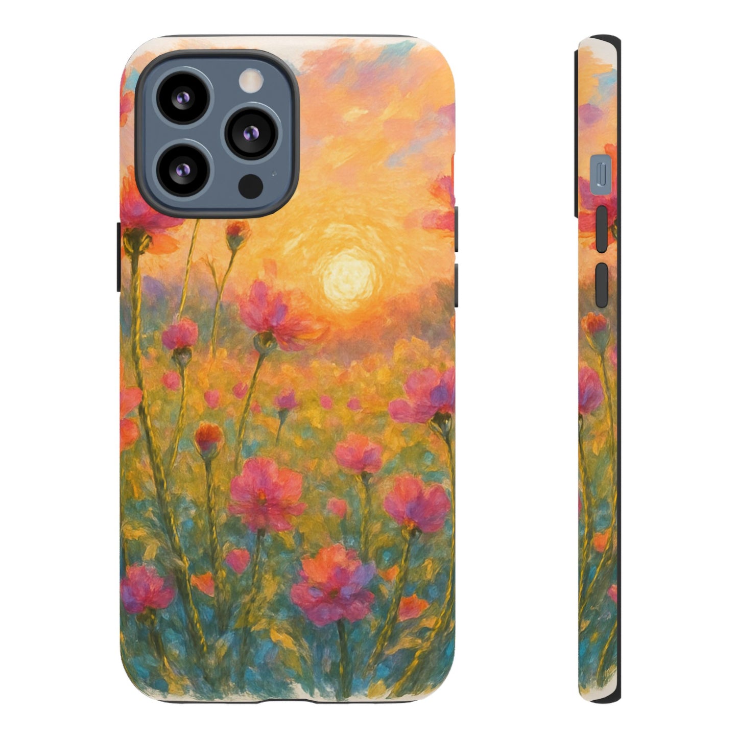 Sunset Petalwave - Floral Sunset Tough Case