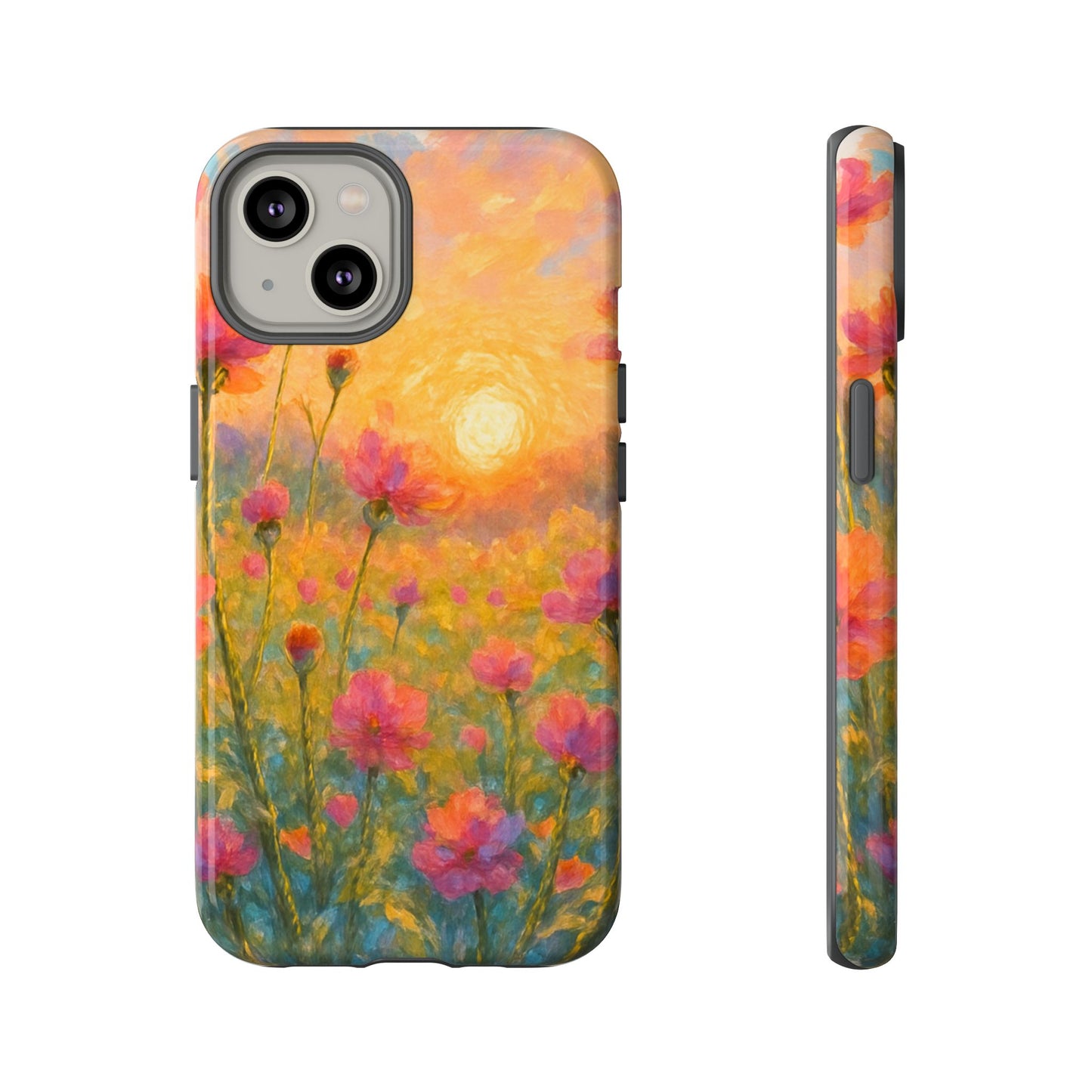 Sunset Petalwave - Floral Sunset Tough Case