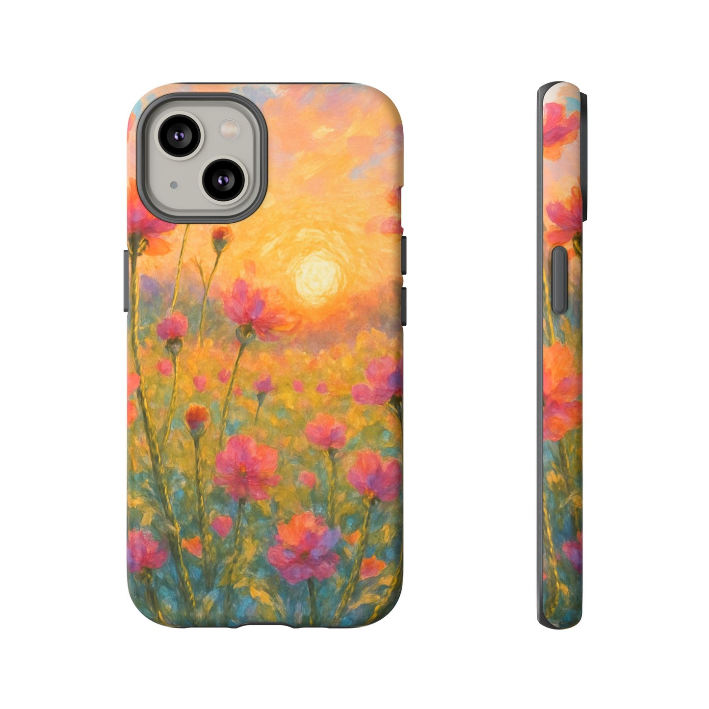 Sunset Petalwave - Floral Sunset Tough Case