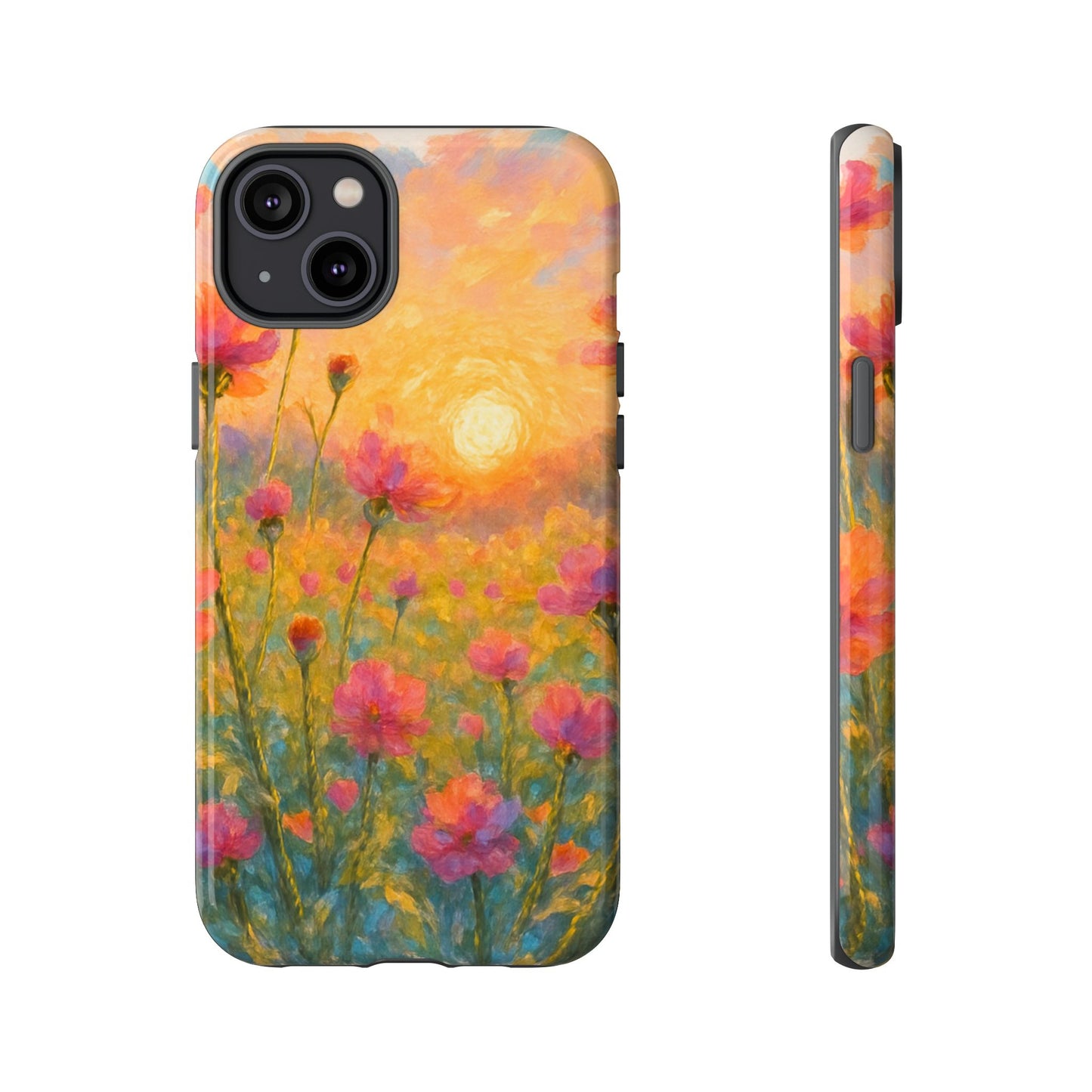 Sunset Petalwave - Floral Sunset Tough Case