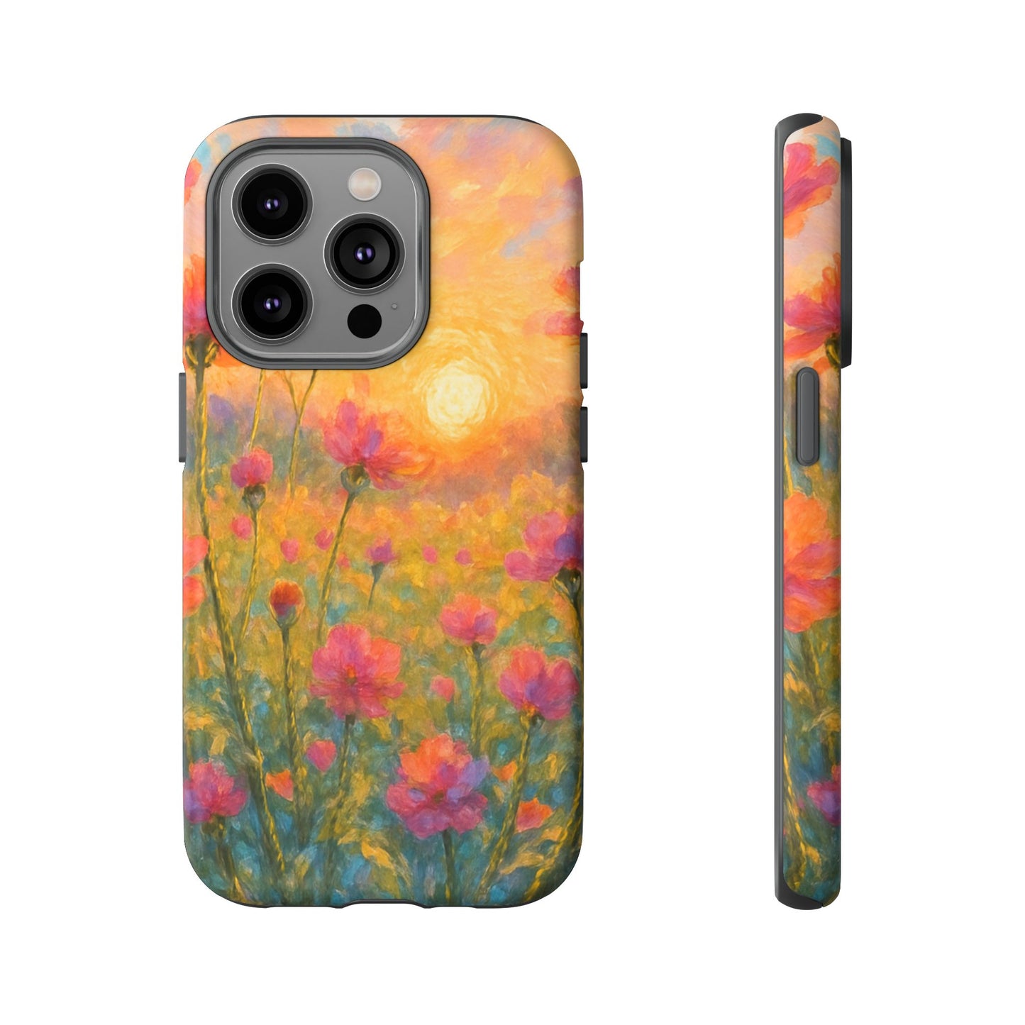 Sunset Petalwave - Floral Sunset Tough Case