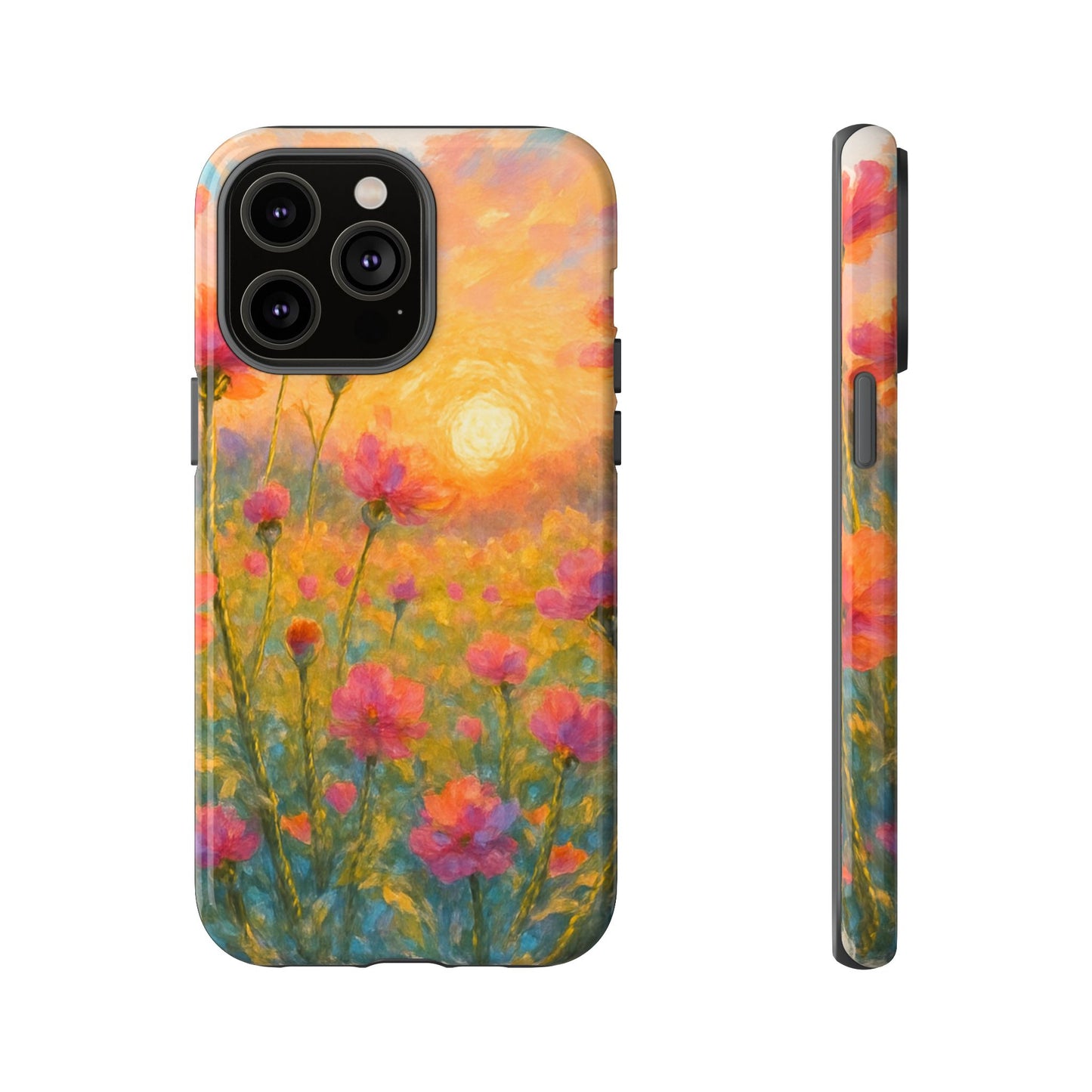 Sunset Petalwave - Floral Sunset Tough Case