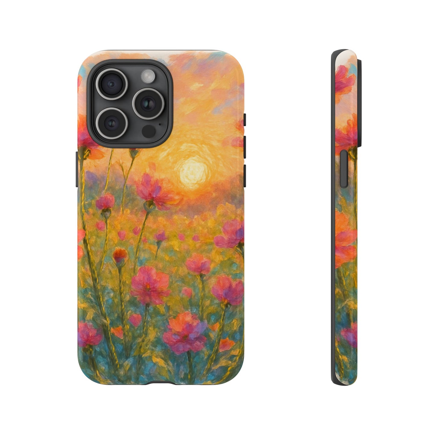 Sunset Petalwave - Floral Sunset Tough Case