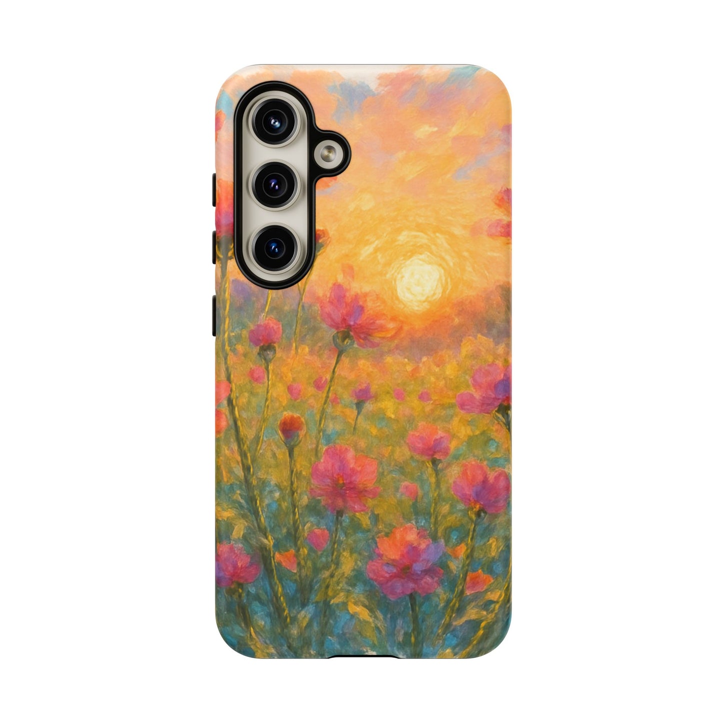 Sunset Petalwave - Floral Sunset Tough Case