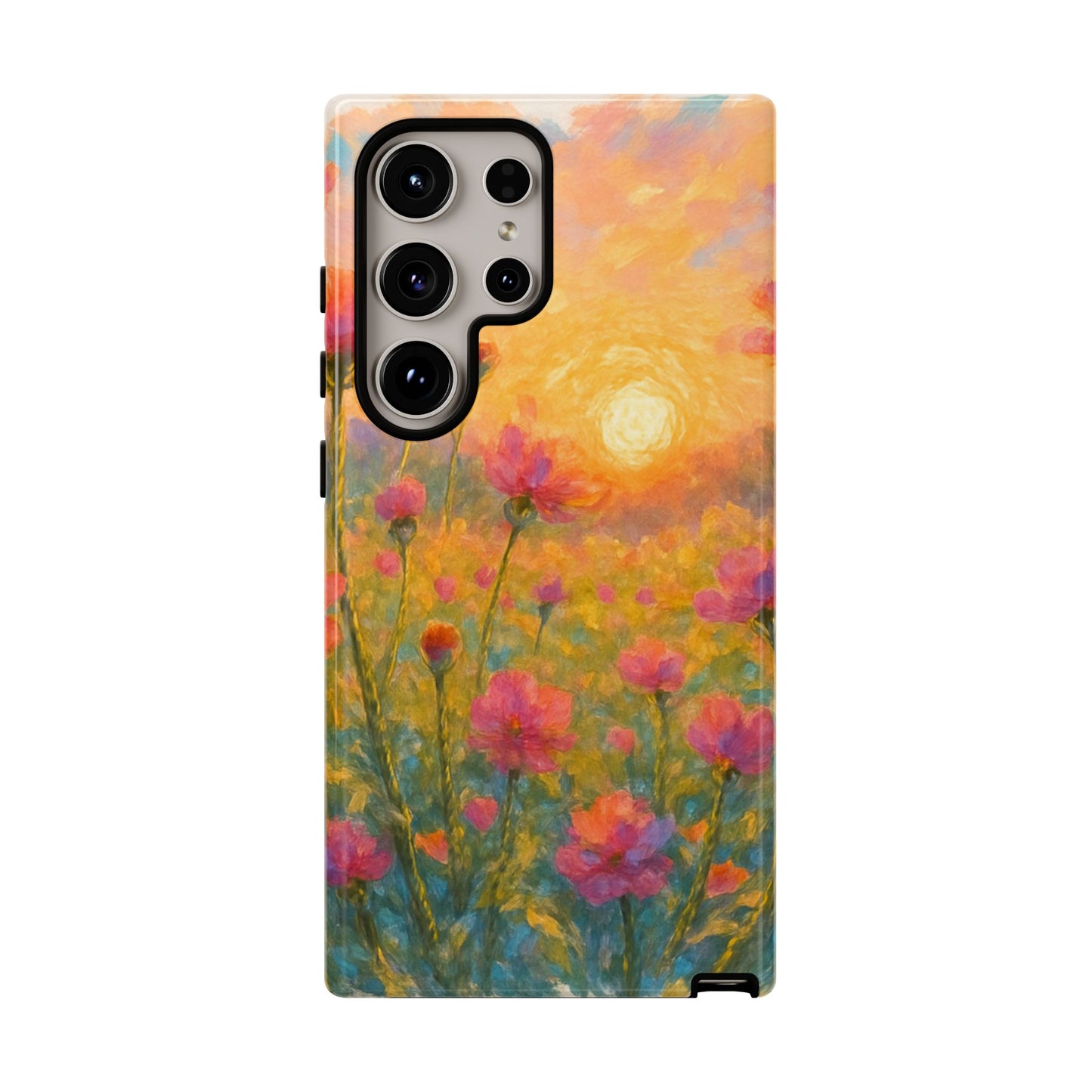 Sunset Petalwave - Floral Sunset Tough Case