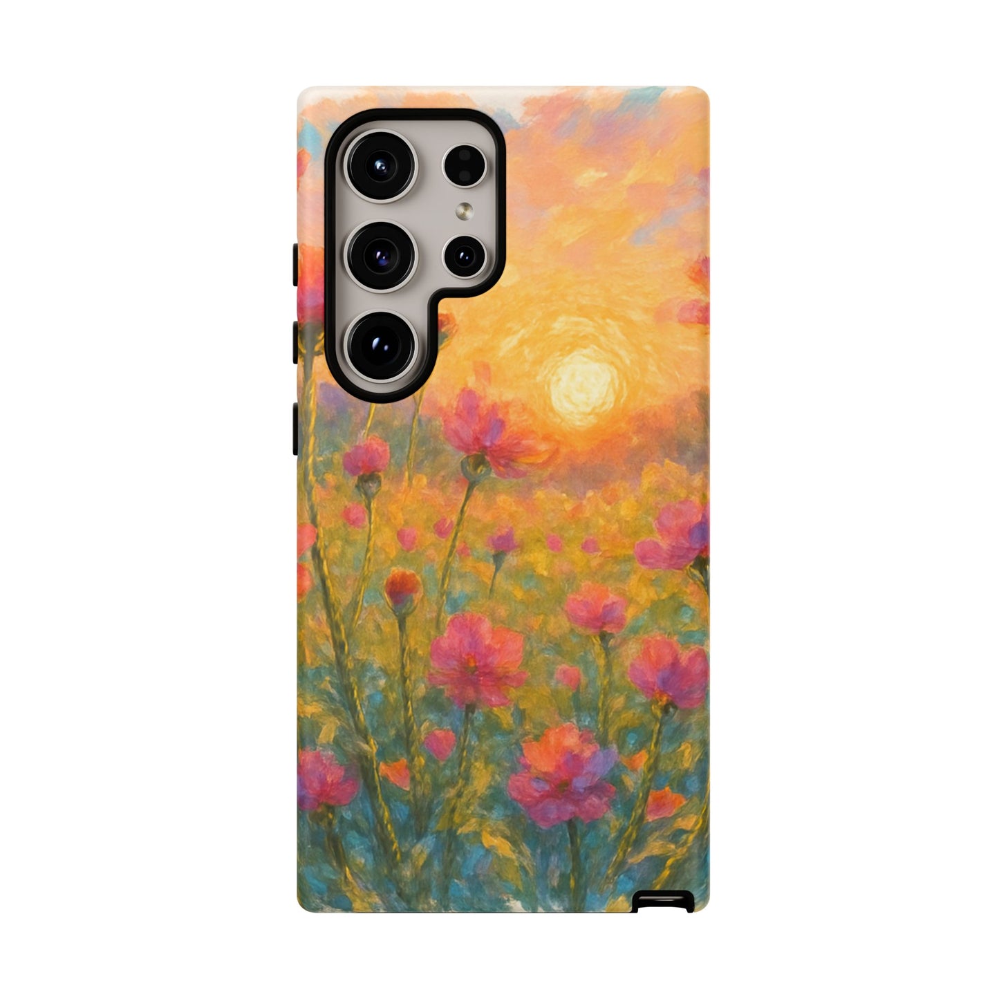 Sunset Petalwave - Floral Sunset Tough Case