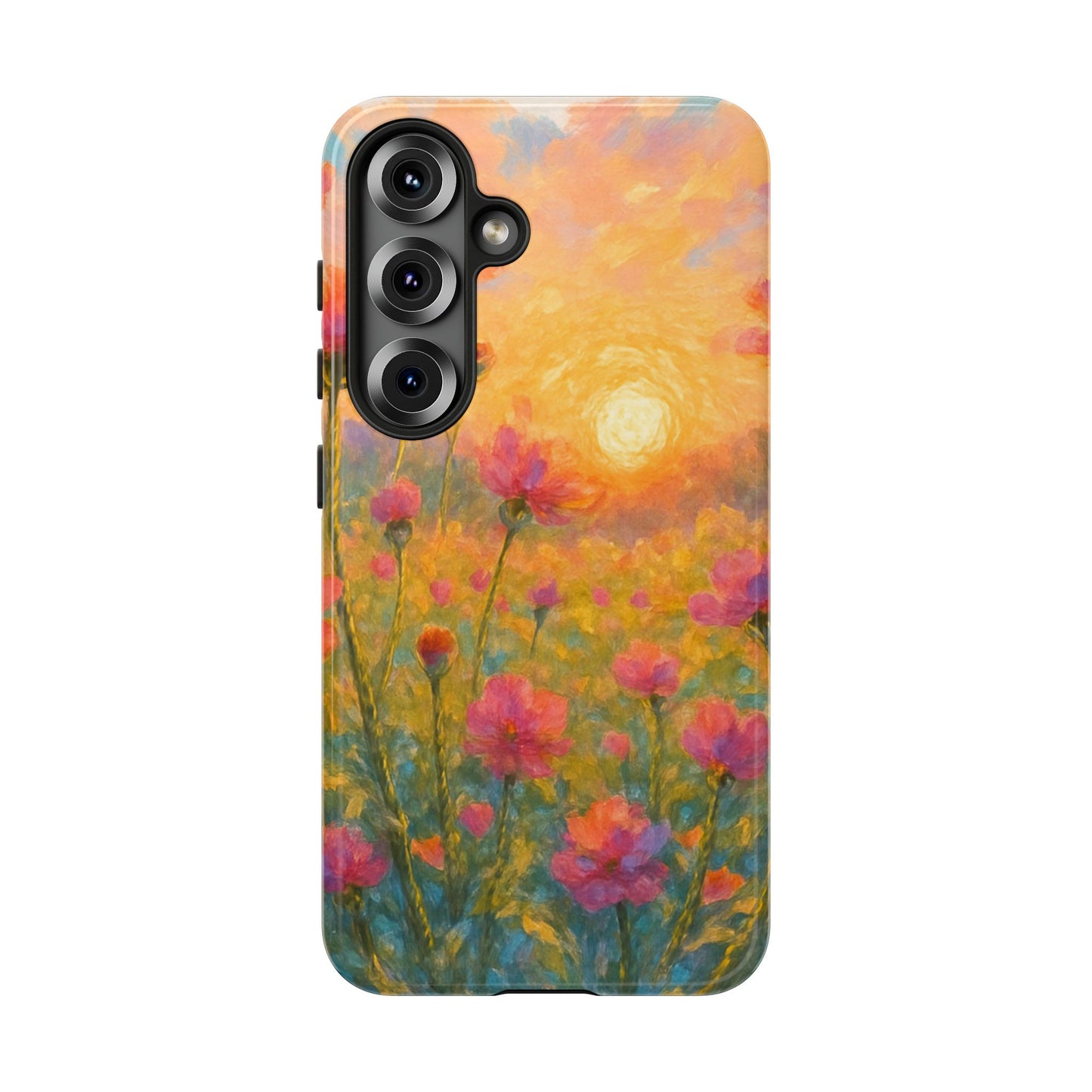 Sunset Petalwave - Floral Sunset Tough Case