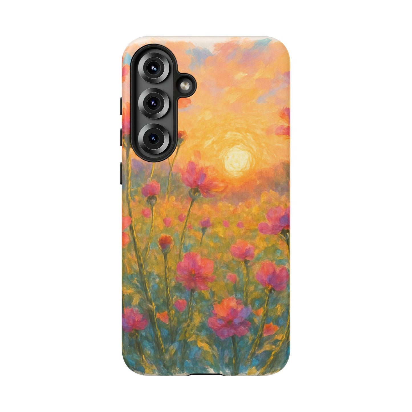 Sunset Petalwave - Floral Sunset Tough Case