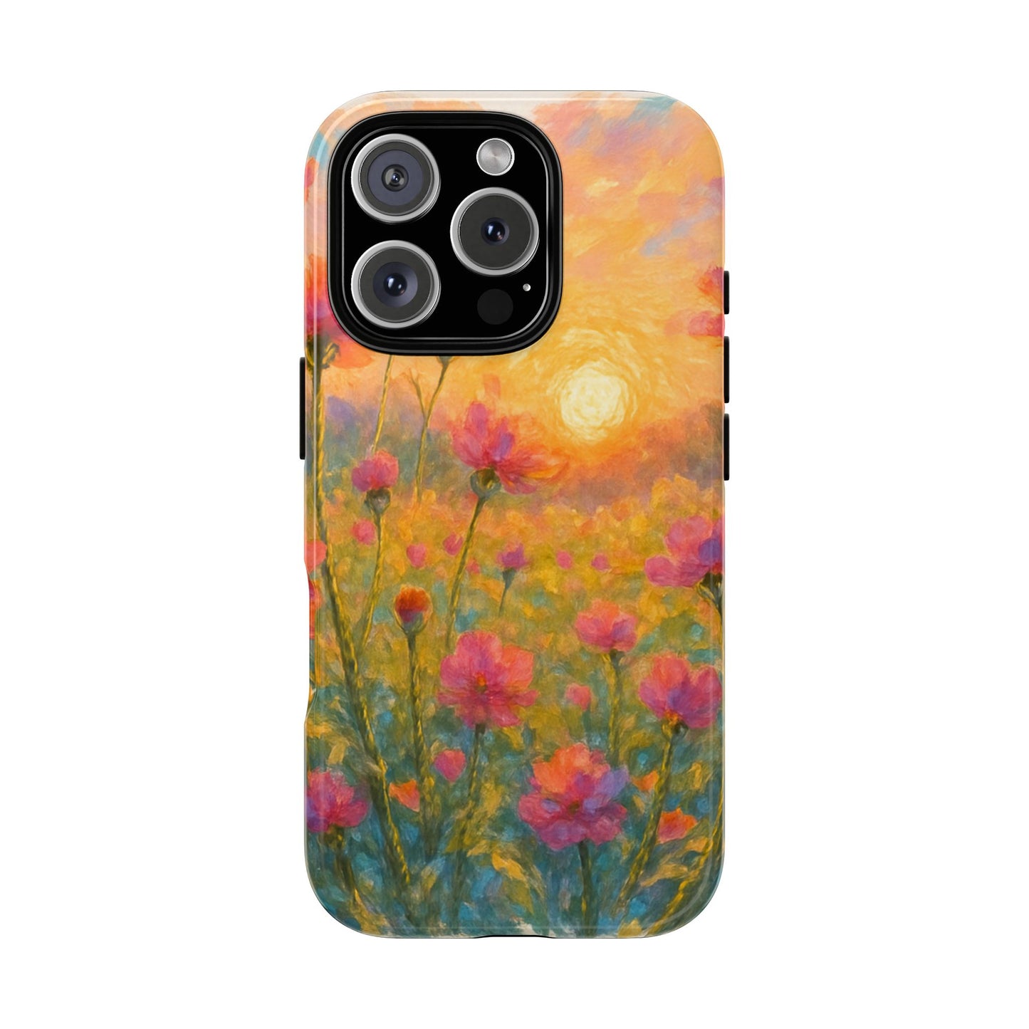 Sunset Petalwave - Floral Sunset Tough Case