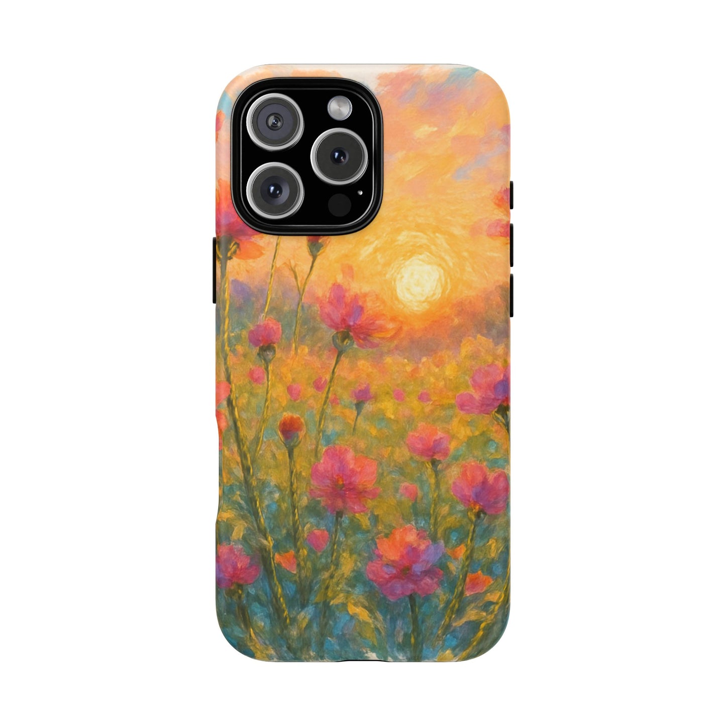 Sunset Petalwave - Floral Sunset Tough Case