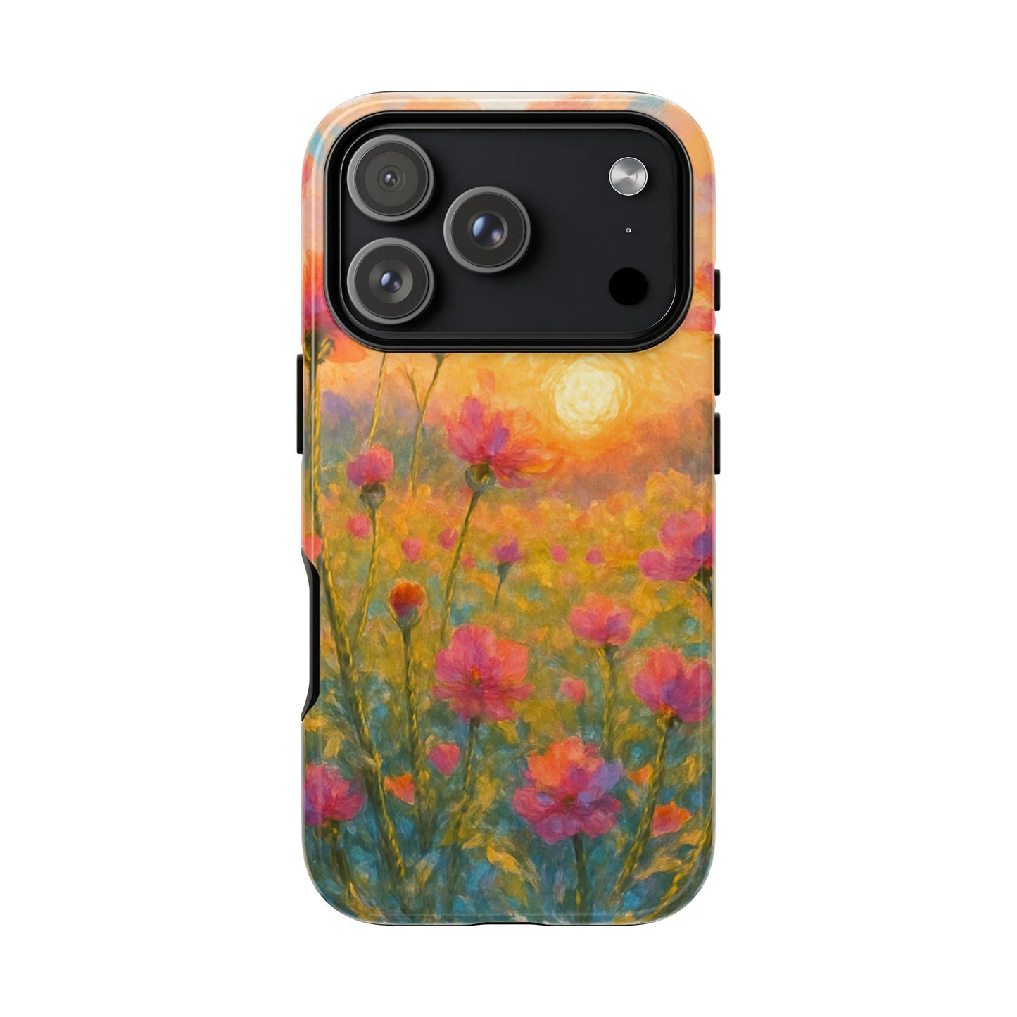 Sunset Petalwave - Floral Sunset Tough Case